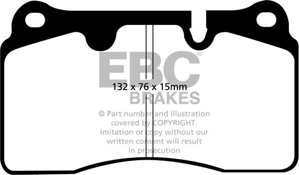 EBC Brakes DP31908C - Brake Pad Set, disc brake autospares.lv