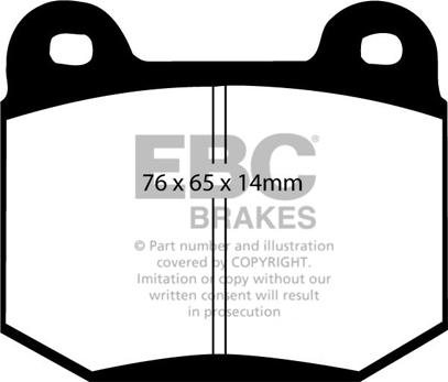 EBC Brakes DP31538C - Brake Pad Set, disc brake autospares.lv