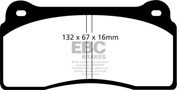 EBC Brakes DP41110R - Brake Pad Set, disc brake autospares.lv