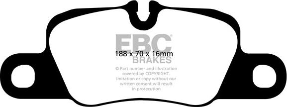 EBC Brakes DP41858R - Brake Pad Set, disc brake autospares.lv