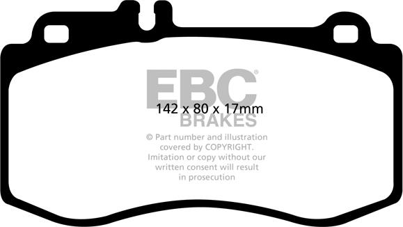 EBC Brakes DP31857C - Brake Pad Set, disc brake autospares.lv