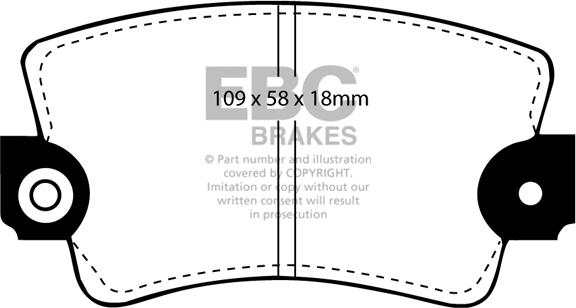 EBC Brakes DP324 - Brake Pad Set, disc brake autospares.lv