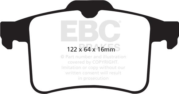 EBC Brakes DP32059C - Brake Pad Set, disc brake autospares.lv