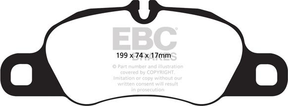 EBC Brakes DP92057 - Brake Pad Set, disc brake autospares.lv