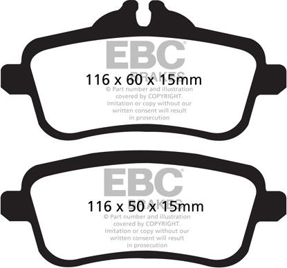 EBC Brakes DPX2137 - Brake Pad Set, disc brake autospares.lv