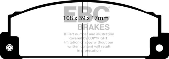 EBC Brakes DP372 - Brake Pad Set, disc brake autospares.lv