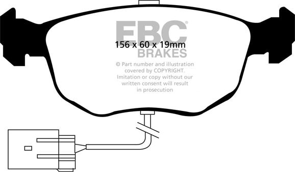 EBC Brakes DP2956 - Brake Pad Set, disc brake autospares.lv