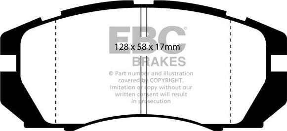 EBC Brakes DP2966 - Brake Pad Set, disc brake autospares.lv