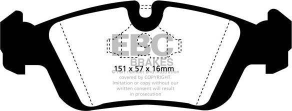 EBC Brakes DP4914R - Brake Pad Set, disc brake autospares.lv