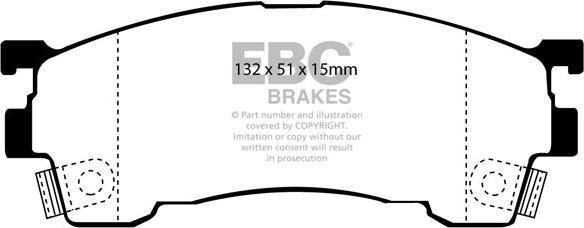 EBC Brakes DP2971 - Brake Pad Set, disc brake autospares.lv