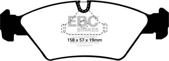 EBC Brakes DP2414 - Brake Pad Set, disc brake autospares.lv