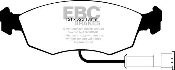 EBC Brakes DP2473 - Brake Pad Set, disc brake autospares.lv
