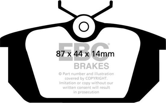 EBC Brakes DP2596 - Brake Pad Set, disc brake autospares.lv