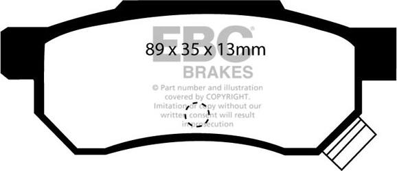 EBC Brakes DP2642/2 - Brake Pad Set, disc brake autospares.lv