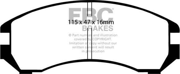 EBC Brakes DP2665 - Brake Pad Set, disc brake autospares.lv