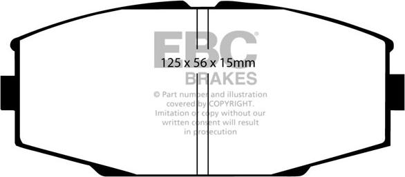 EBC Brakes DP2610 - Brake Pad Set, disc brake autospares.lv