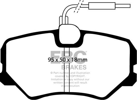 EBC Brakes DP2687 - Brake Pad Set, disc brake autospares.lv