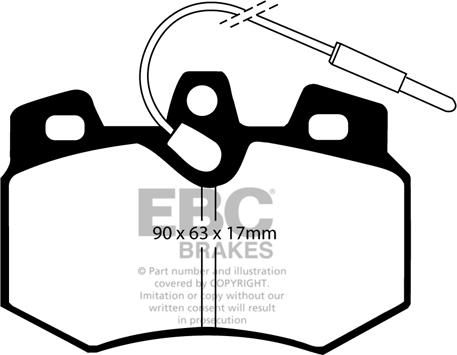 EBC Brakes DP2626 - Brake Pad Set, disc brake autospares.lv