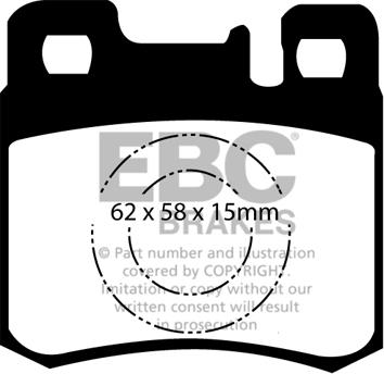 EBC Brakes DP2846 - Brake Pad Set, disc brake autospares.lv