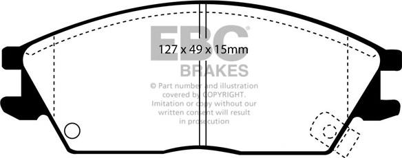 EBC Brakes DP2803 - Brake Pad Set, disc brake autospares.lv