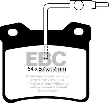 EBC Brakes DP2816 - Brake Pad Set, disc brake autospares.lv