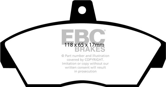EBC Brakes DP2810 - Brake Pad Set, disc brake autospares.lv