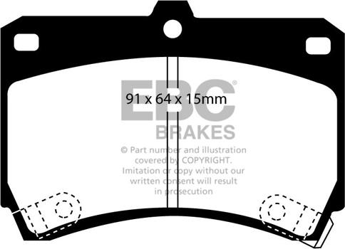 EBC Brakes DP884 - Brake Pad Set, disc brake autospares.lv