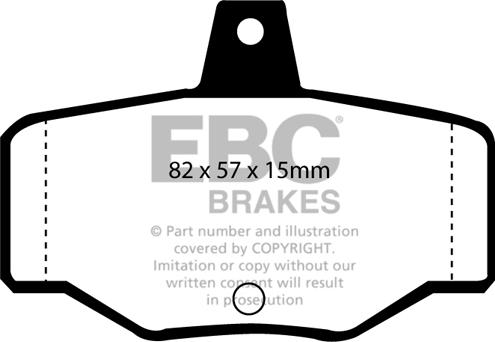 EBC Brakes DP2834 - Brake Pad Set, disc brake autospares.lv