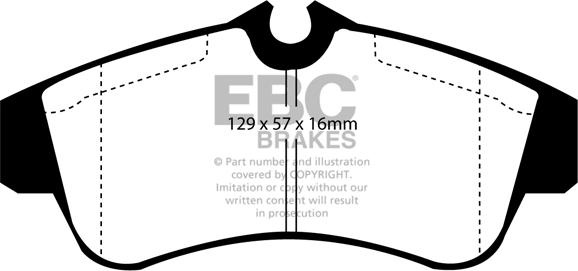 EBC Brakes DP4833R - Brake Pad Set, disc brake autospares.lv