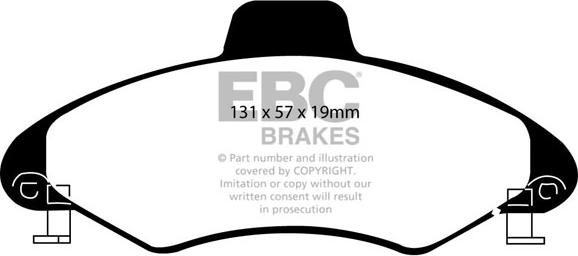 EBC Brakes DP2837/2 - Brake Pad Set, disc brake autospares.lv