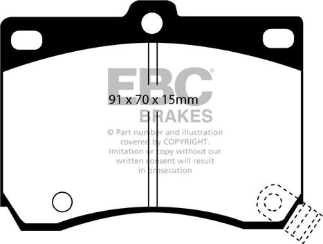 EBC Brakes DP824 - Brake Pad Set, disc brake autospares.lv