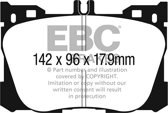 EBC Brakes DP23070 - Brake Pad Set, disc brake autospares.lv