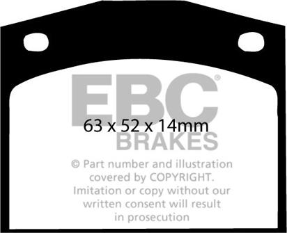 EBC Brakes DP238 - Brake Pad Set, disc brake autospares.lv