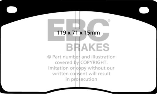 EBC Brakes DP9262 - Brake Pad Set, disc brake autospares.lv