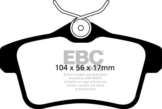 EBC Brakes DP32053C - Brake Pad Set, disc brake autospares.lv