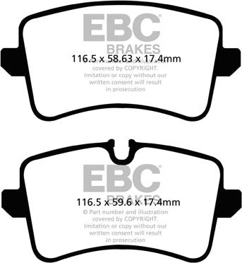 EBC Brakes DP22082 - Brake Pad Set, disc brake autospares.lv