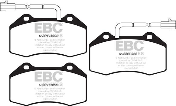 EBC Brakes DPX2021/2 - Brake Pad Set, disc brake autospares.lv