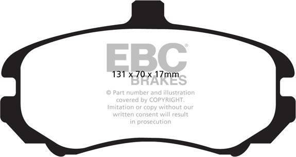 EBC Brakes DP22028 - Brake Pad Set, disc brake autospares.lv