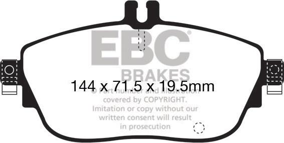 EBC Brakes DP42165R - Brake Pad Set, disc brake autospares.lv