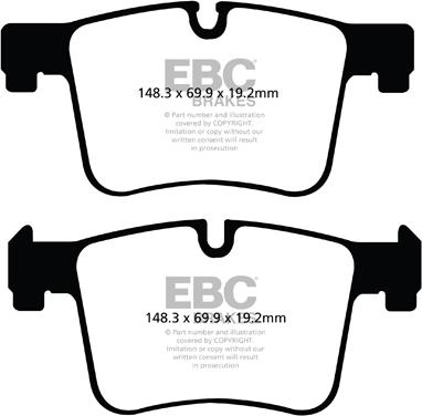 EBC Brakes DP22105 - Brake Pad Set, disc brake autospares.lv