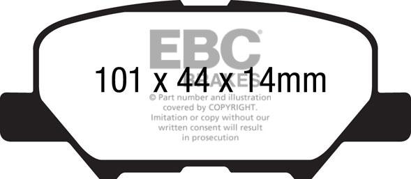 EBC Brakes DP22171 - Brake Pad Set, disc brake autospares.lv