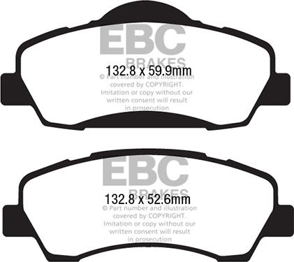 EBC Brakes DP22177 - Brake Pad Set, disc brake autospares.lv