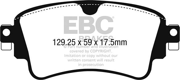 EBC Brakes DP42254R - Brake Pad Set, disc brake autospares.lv