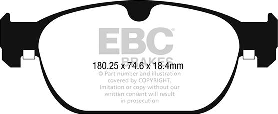 EBC Brakes DP22260 - Brake Pad Set, disc brake autospares.lv