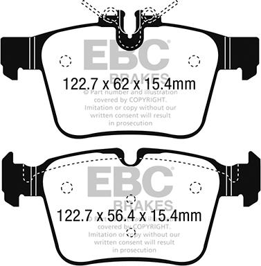 EBC Brakes DPX2215 - Brake Pad Set, disc brake autospares.lv