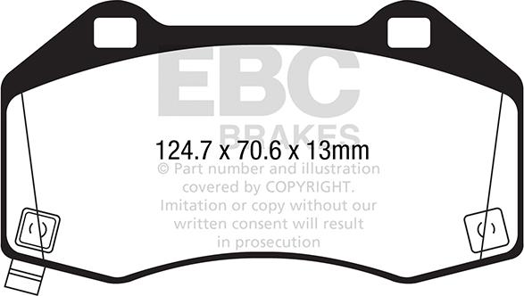 EBC Brakes DP22286 - Brake Pad Set, disc brake autospares.lv