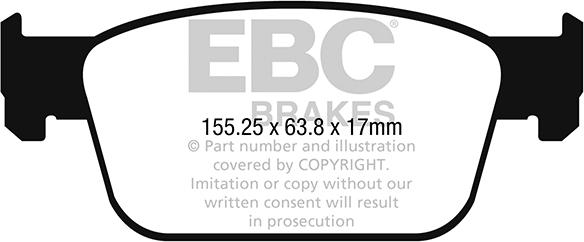 EBC Brakes DP22273 - Brake Pad Set, disc brake autospares.lv