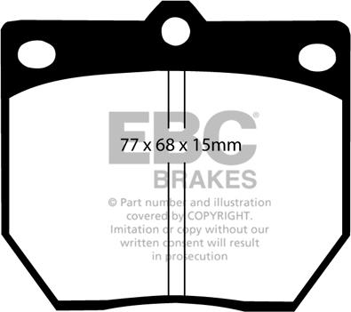 EBC Brakes DP2273 - Brake Pad Set, disc brake autospares.lv