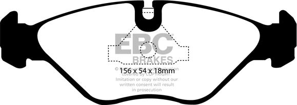 EBC Brakes DP2751 - Brake Pad Set, disc brake autospares.lv