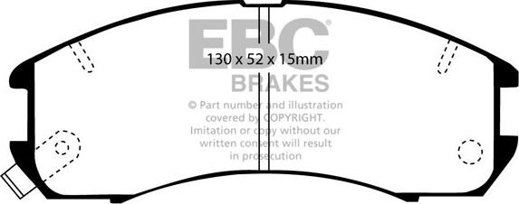 EBC Brakes DP2705 - Brake Pad Set, disc brake autospares.lv